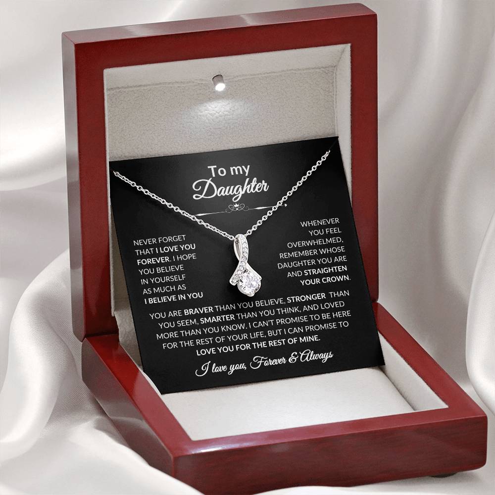 To My Daughter, Gift for my Daughter Alluring Beauty Necklace