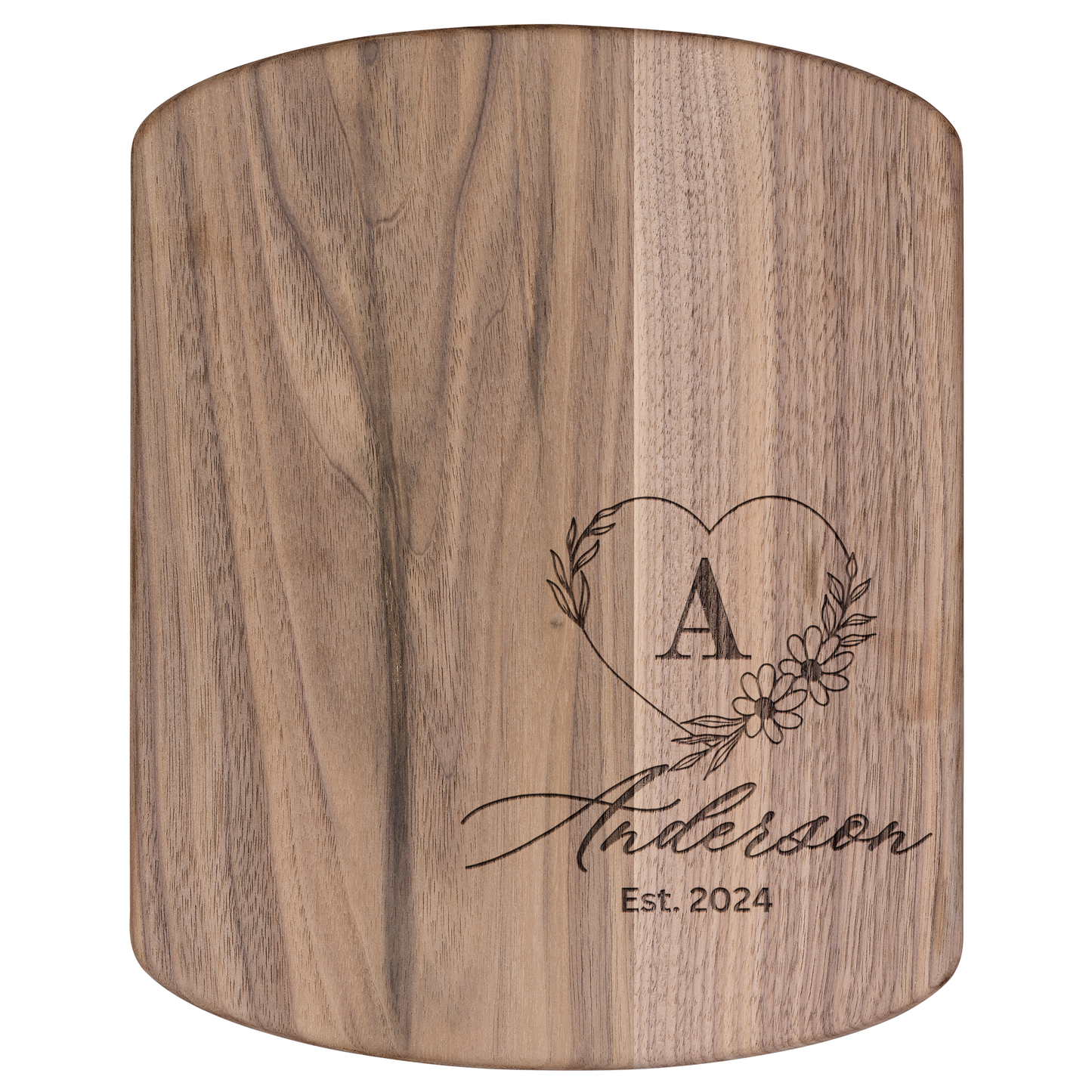 Personalized Engraved Hardwood Oval Cutting Board
