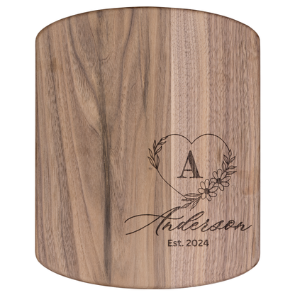 Personalized Engraved Hardwood Oval Cutting Board
