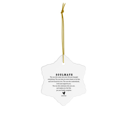 Heart Ceramic Ornament for Soulmate Gift for Soulmate