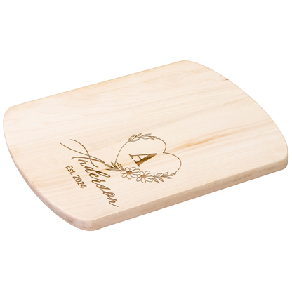 Personalized Engraved Hardwood Oval Cutting Board