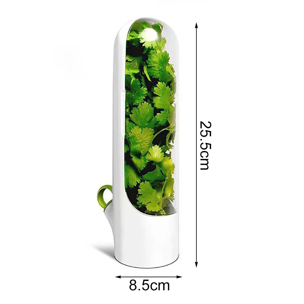 New Herb Saver Storage Container Fresh Keeper Vanilla Vegetables Fresh Preservation Bottle for Refrigerator Kitchen Gadgets