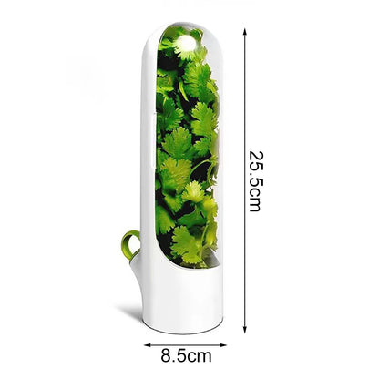 New Herb Saver Storage Container Fresh Keeper Vanilla Vegetables Fresh Preservation Bottle for Refrigerator Kitchen Gadgets