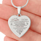To My Daughter Engraved Heart Necklace