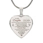 To My Daughter Engraved Heart Necklace