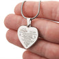 To My Daughter Engraved Heart Necklace
