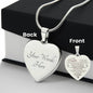 To My Daughter Engraved Heart Necklace