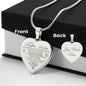 To My Daughter Engraved Heart Necklace