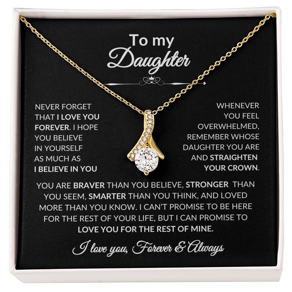 To My Daughter, Gift for my Daughter Alluring Beauty Necklace