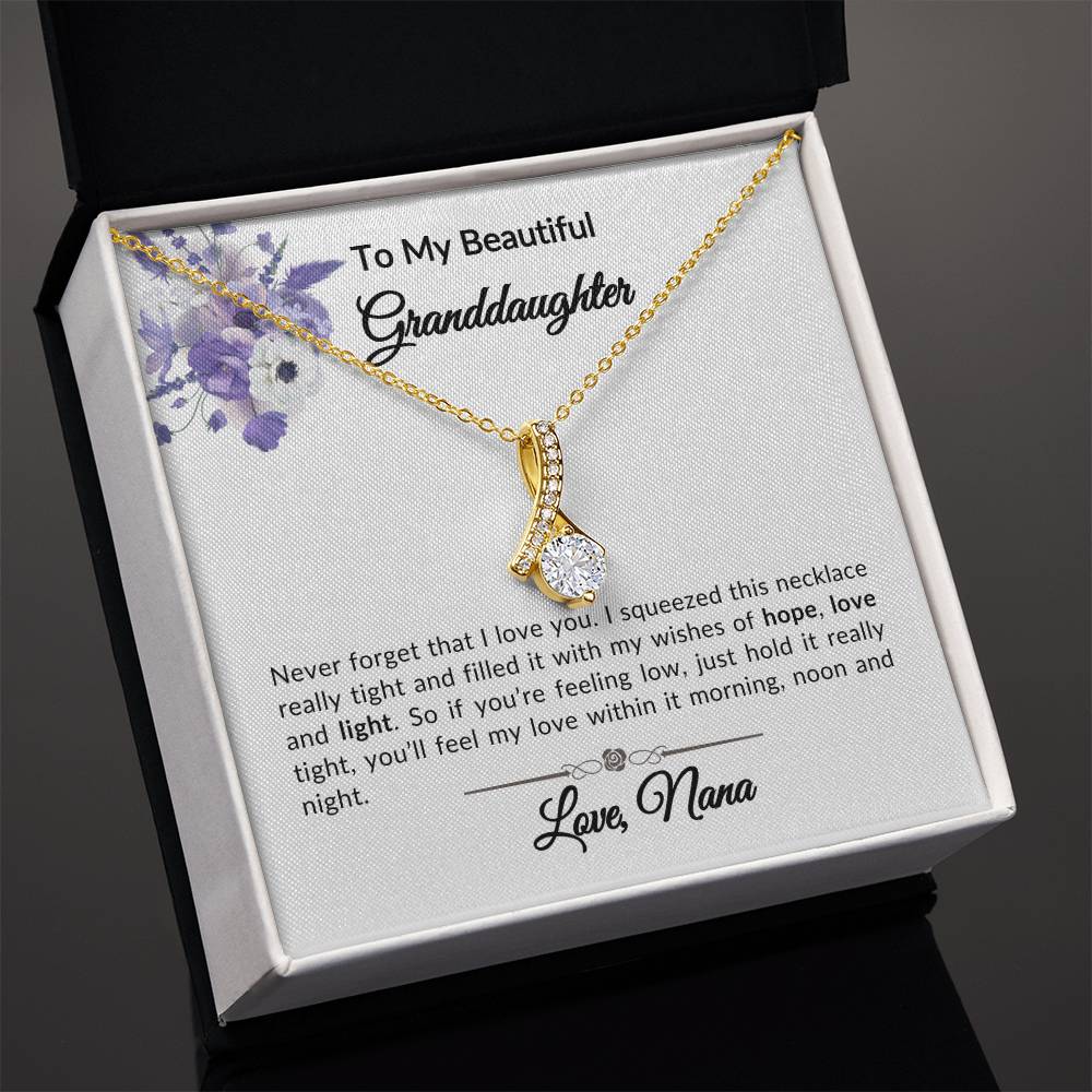 To My Beautiful Granddaughter, Alluring Beauty Necklace