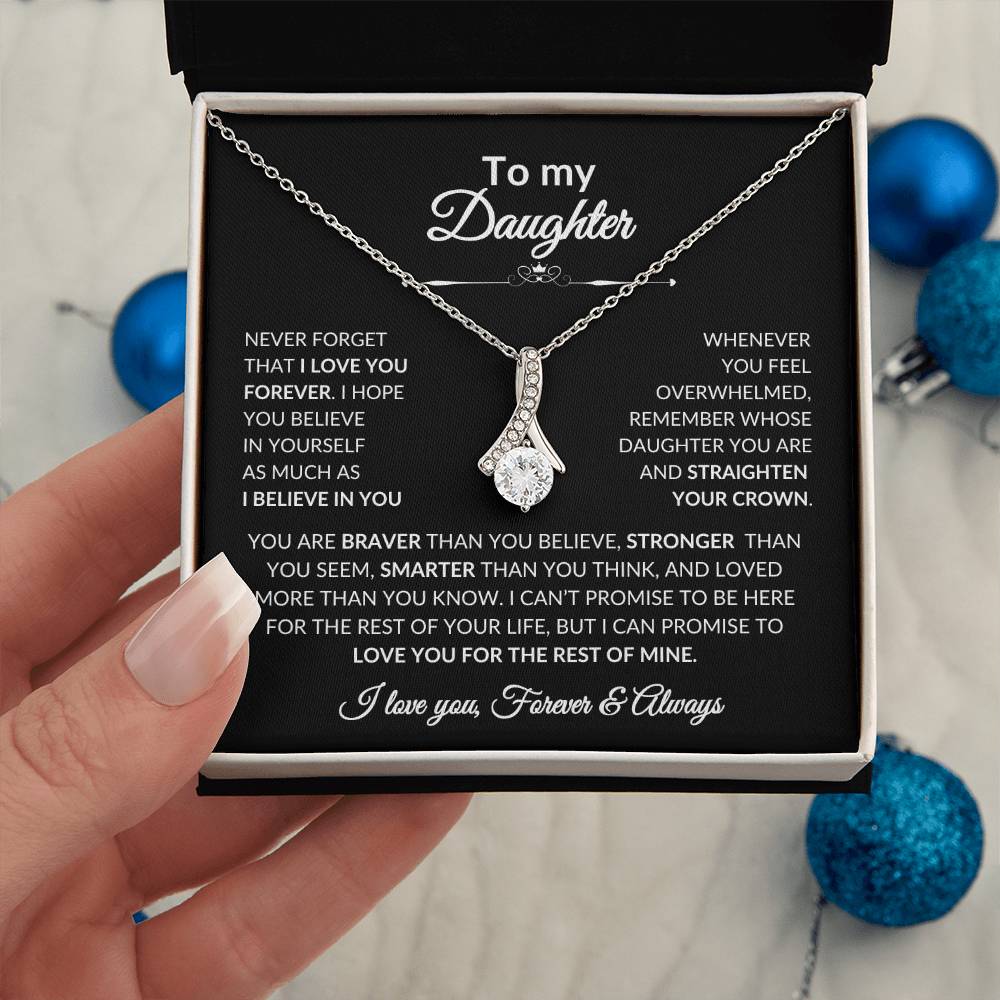 To My Daughter, Gift for my Daughter Alluring Beauty Necklace