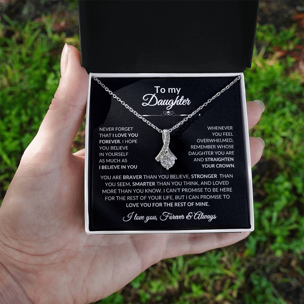 To My Daughter, Gift for my Daughter Alluring Beauty Necklace