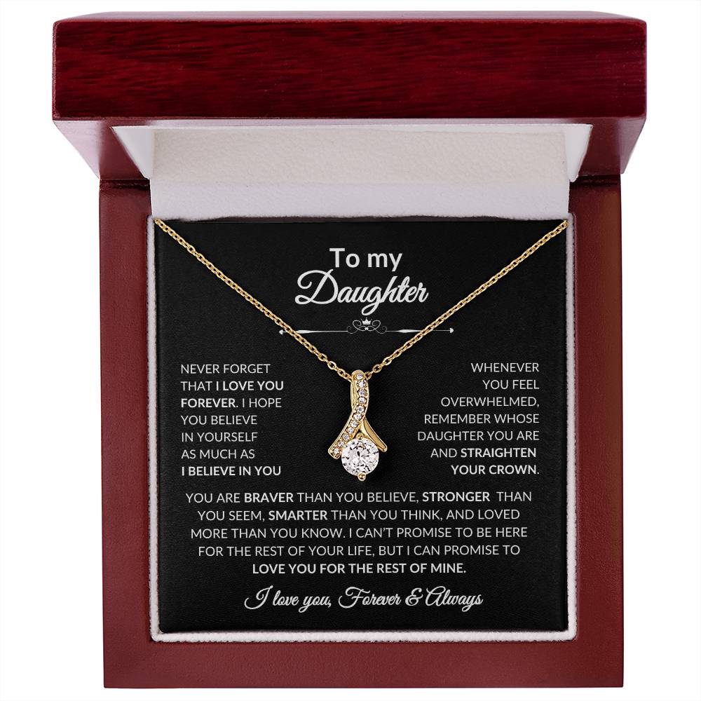 To My Daughter, Gift for my Daughter Alluring Beauty Necklace
