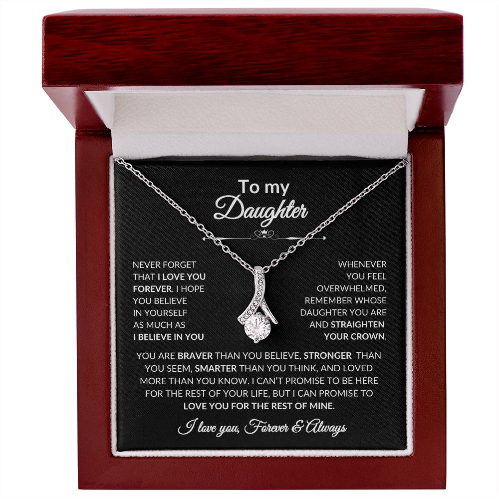 To My Daughter, Gift for my Daughter Alluring Beauty Necklace