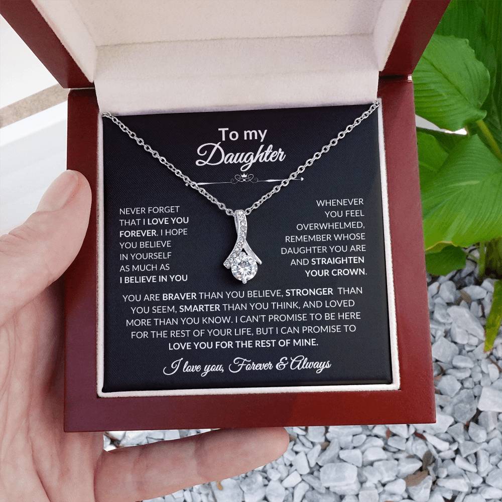 To My Daughter, Gift for my Daughter Alluring Beauty Necklace