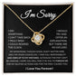 I'm Sorry Gift, An Apology Gift for Her,  Love Knot Necklace