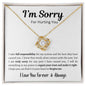 Apology Gift for Her, I'm Sorry Gift Love Knot Necklace