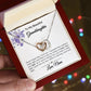 To My Granddaughter Interlocking Hearts Necklace