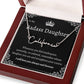 TO MY BADASS DAUGHTHER NECKLACE WIITH MESSAGE CARD
