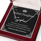 TO MY BADASS DAUGHTHER NECKLACE WIITH MESSAGE CARD