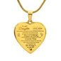To My Daughter Engraved Heart Necklace