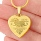 To My Daughter Engraved Heart Necklace