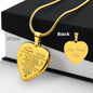 To My Daughter Engraved Heart Necklace