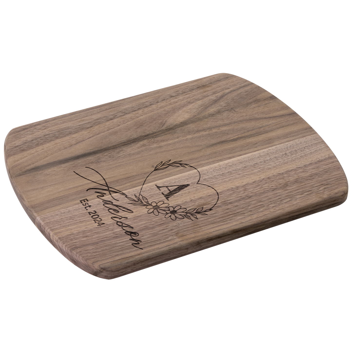 Personalized Engraved Hardwood Oval Cutting Board