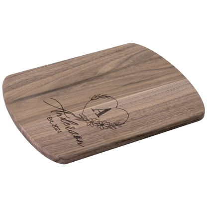 Personalized Engraved Hardwood Oval Cutting Board