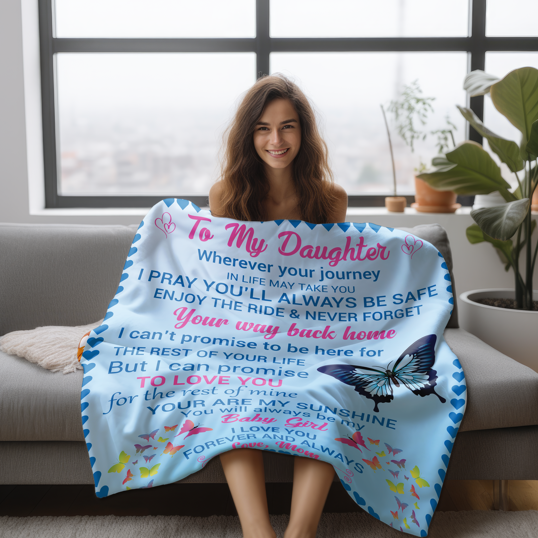 To My Daughter | Velveteen Plush Blanket